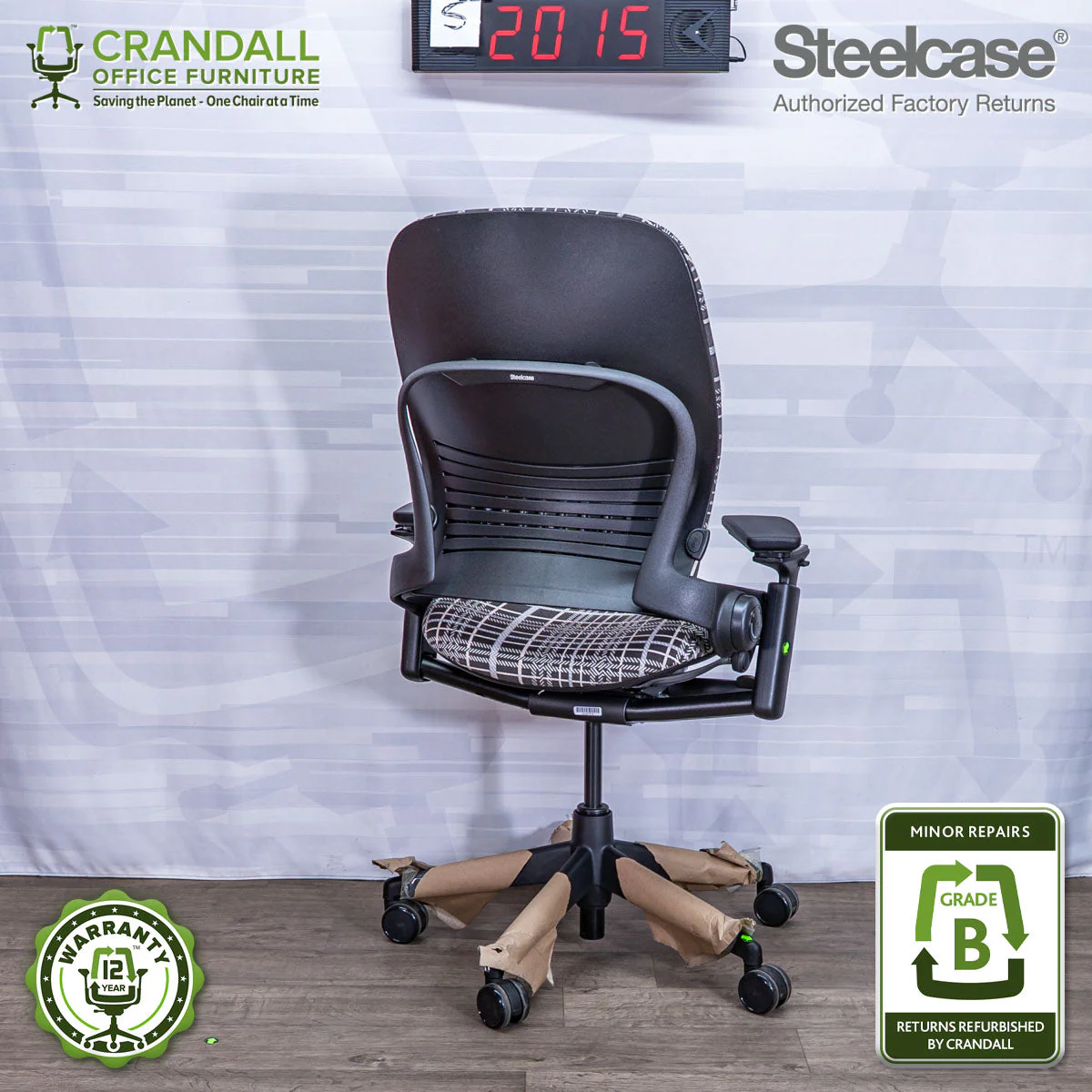 S-2015 - Steelcase V2 Leap - Grade B - Image 2