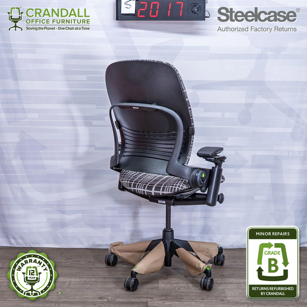 S-2017 - Steelcase V2 Leap - Grade B - Image 2