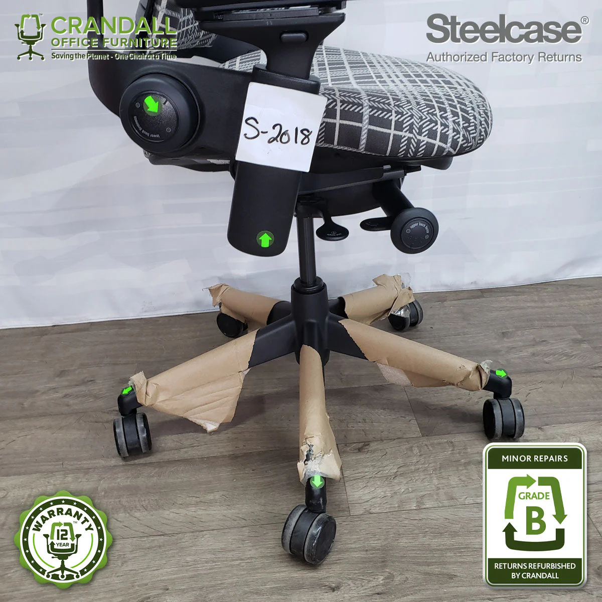 S-2019 - Steelcase V2 Leap - Grade B - Image 4