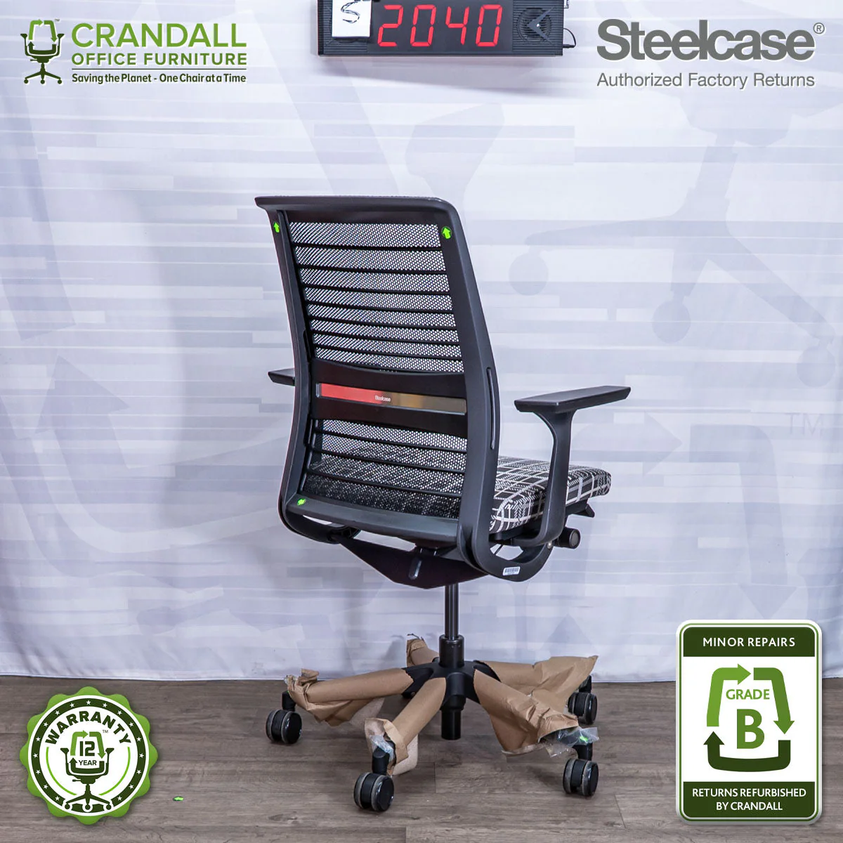 S-2040 - Steelcase V2 Think - Grade B - Image 2