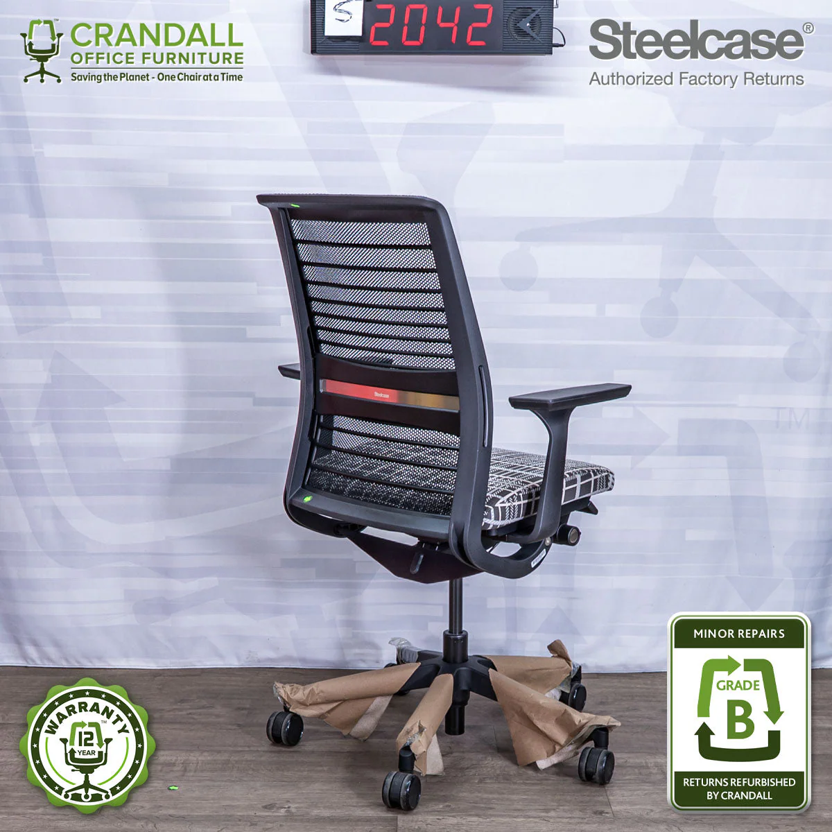 S-2042 - Steelcase V2 Think - Grade B - Image 2