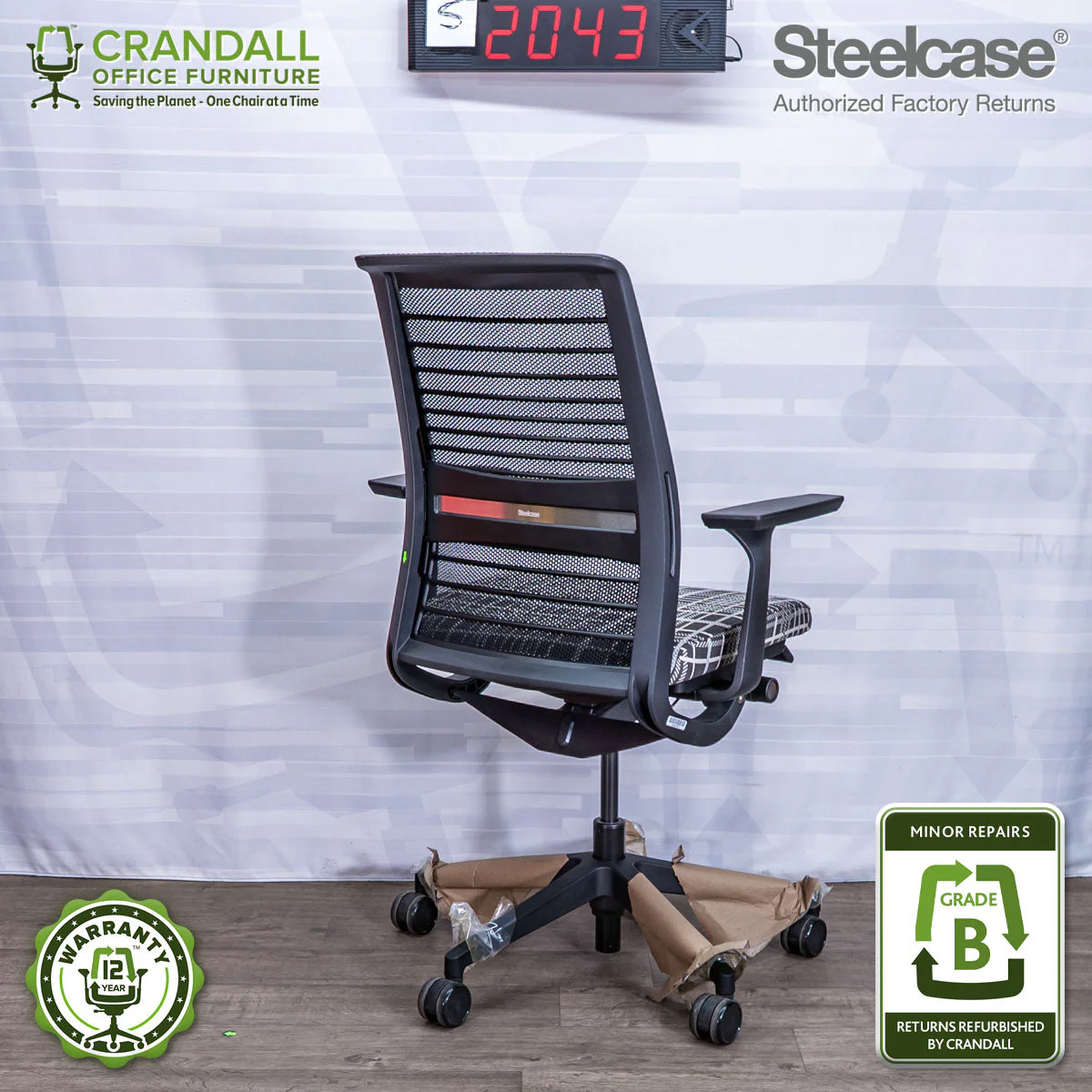 S-2043 - Steelcase V2 Think - Grade B - Image 2