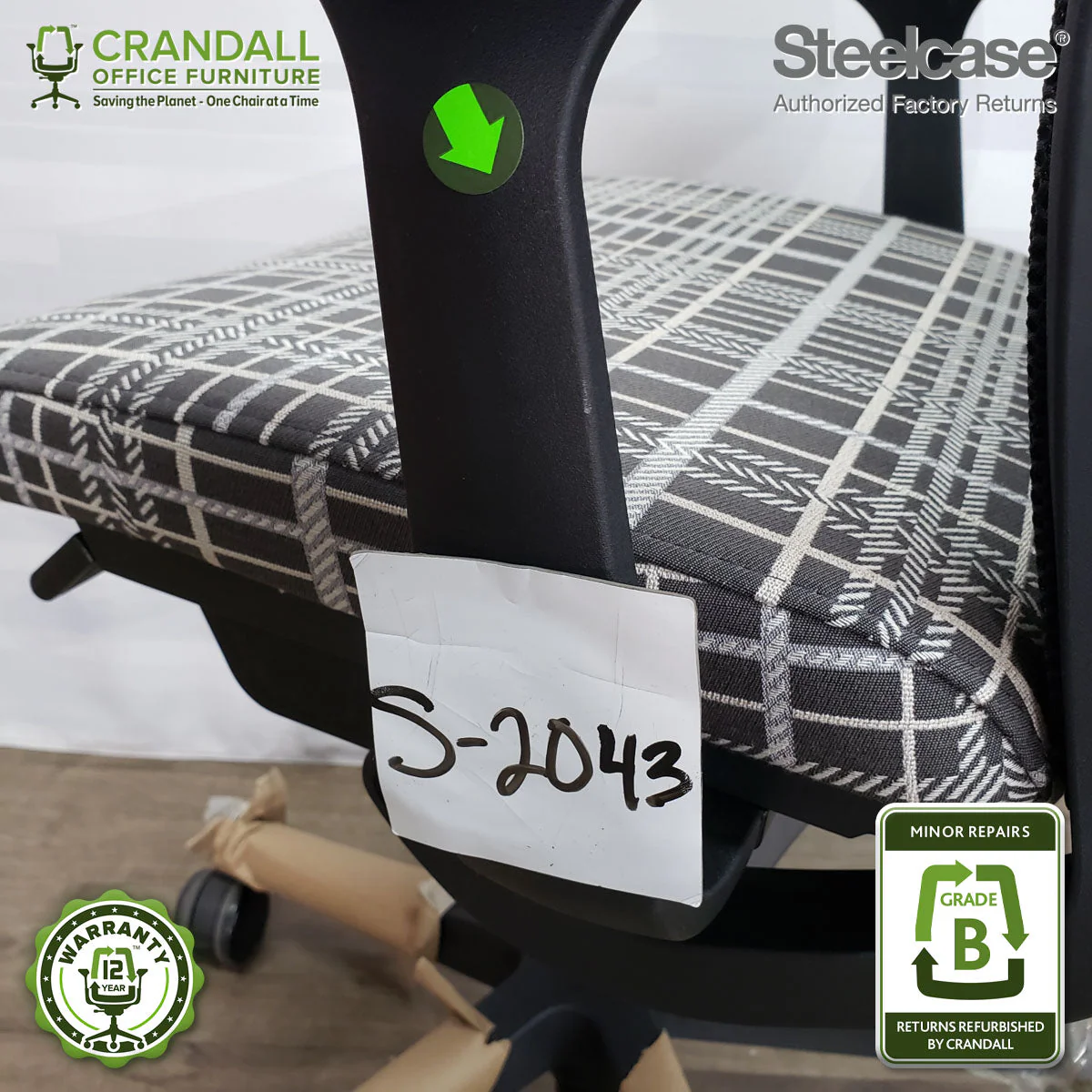 S-2043 - Steelcase V2 Think - Grade B - Image 3