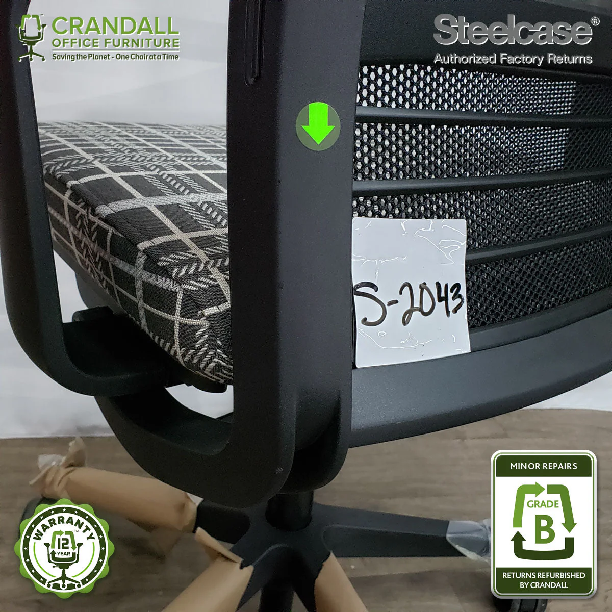 S-2043 - Steelcase V2 Think - Grade B - Image 4