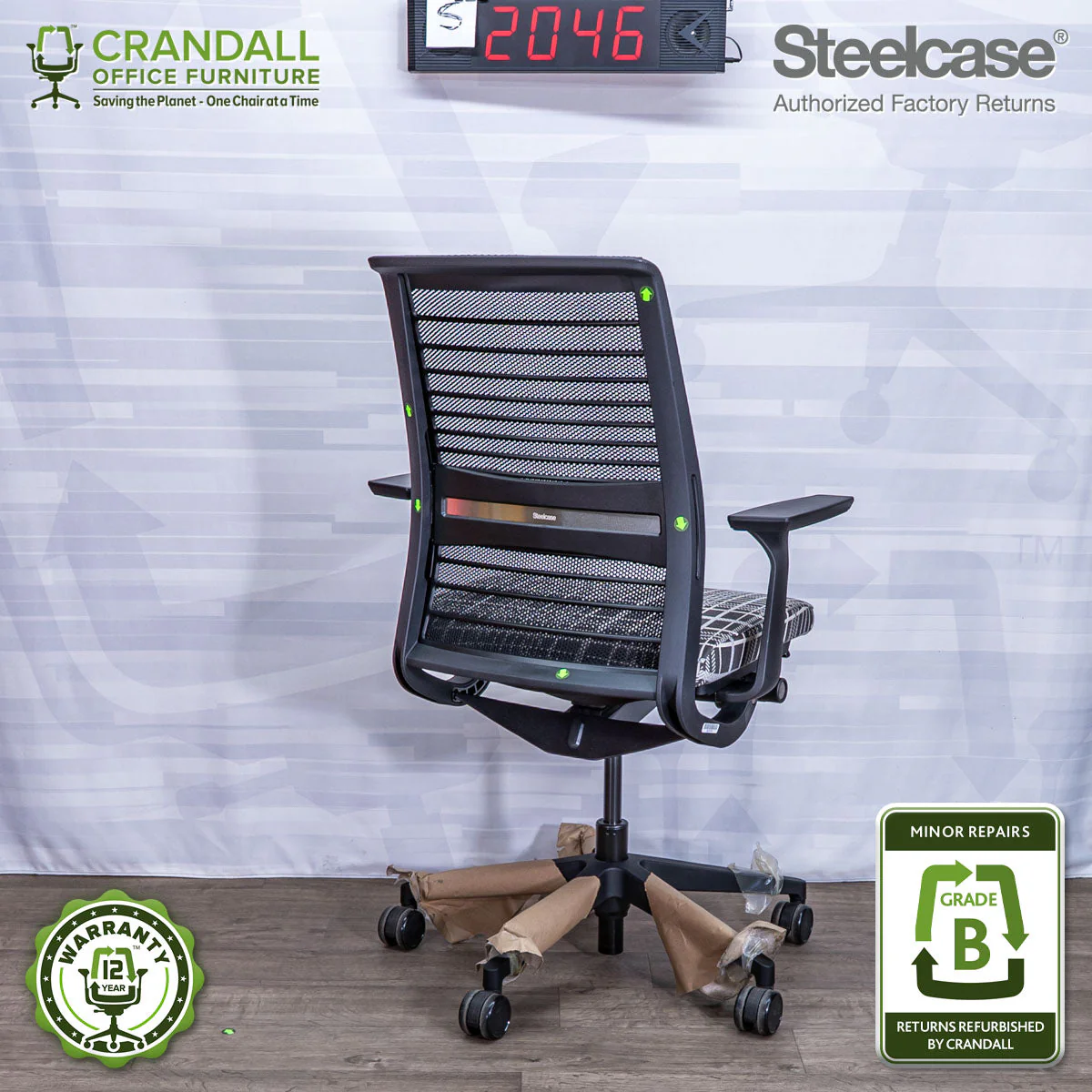 S-2046 - Steelcase V2 Think - Grade B - Image 2
