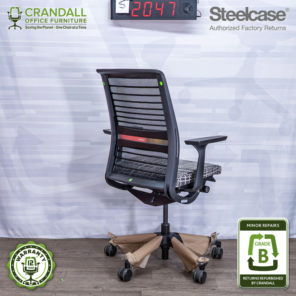S-2047 - Steelcase V2 Think - Grade B - Image 2
