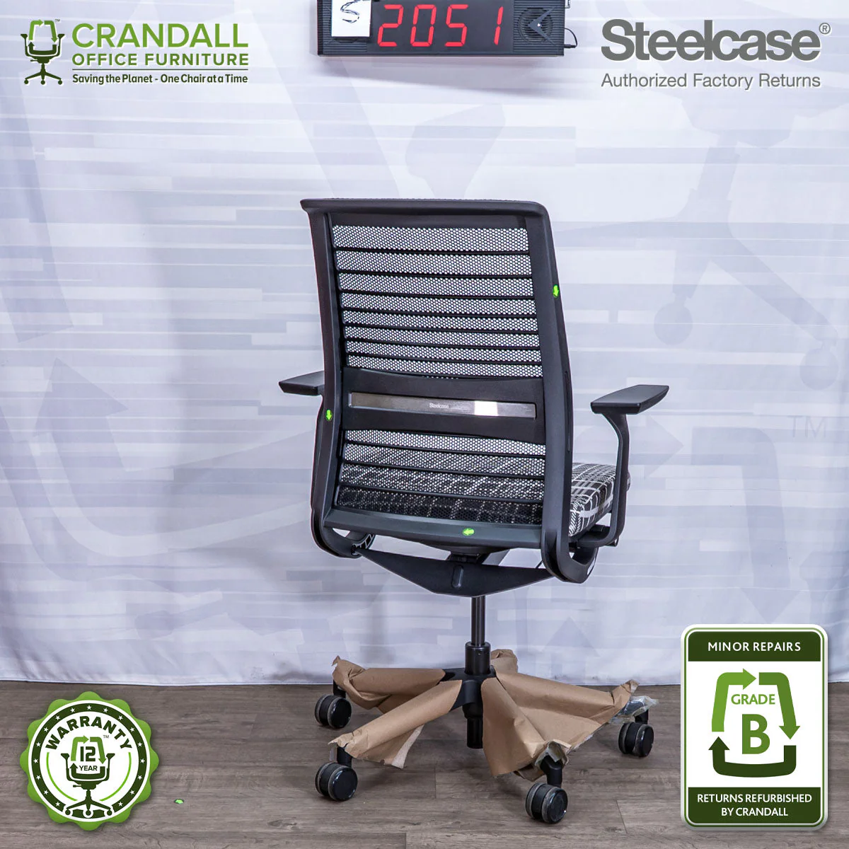 S-2051 - Steelcase V2 Think - Grade B - Image 2