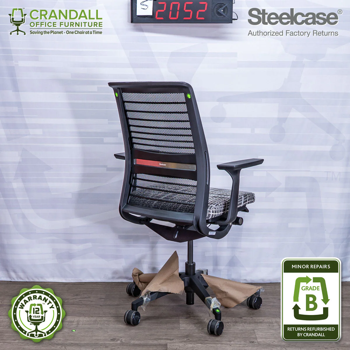 S-2052 - Steelcase V2 Think - Grade B - Image 2