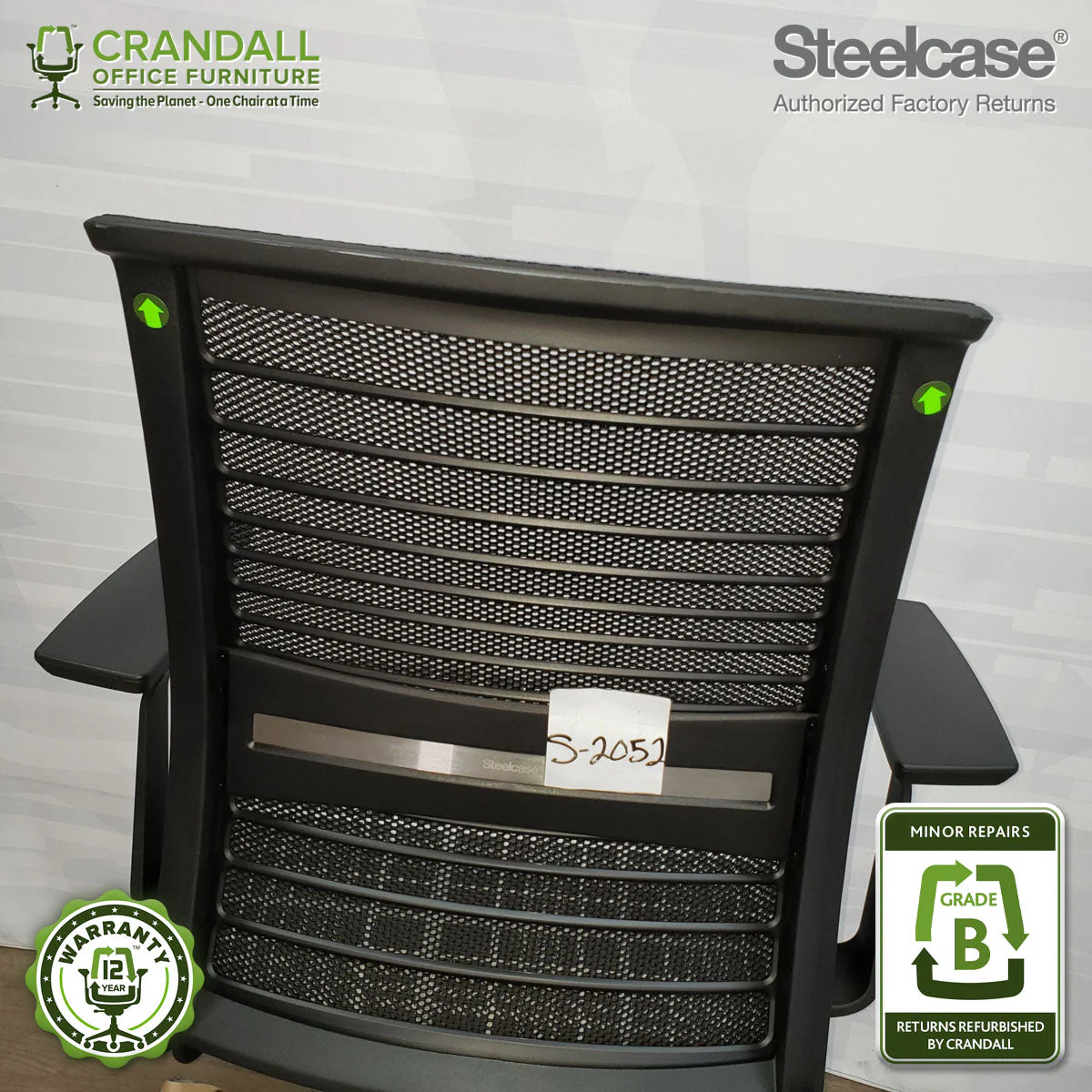 S-2052 - Steelcase V2 Think - Grade B - Image 3