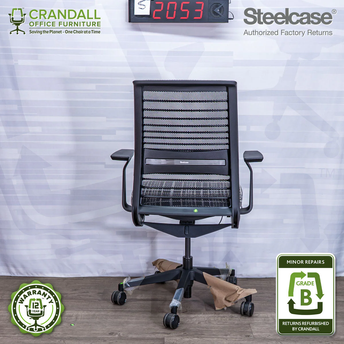 S-2053 - Steelcase V2 Think - Grade B - Image 2