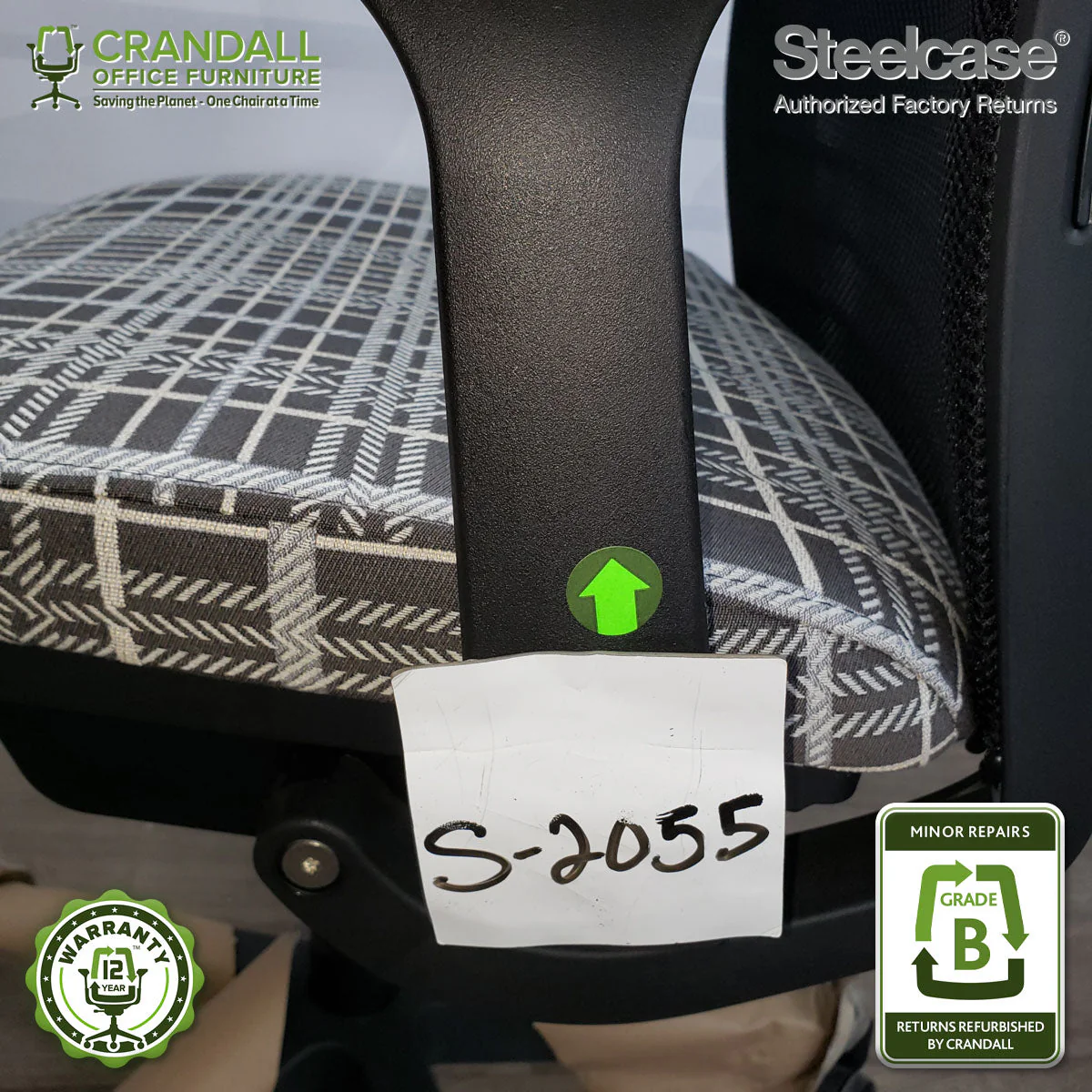 S-2055 - Steelcase V2 Think - Grade B - Image 4