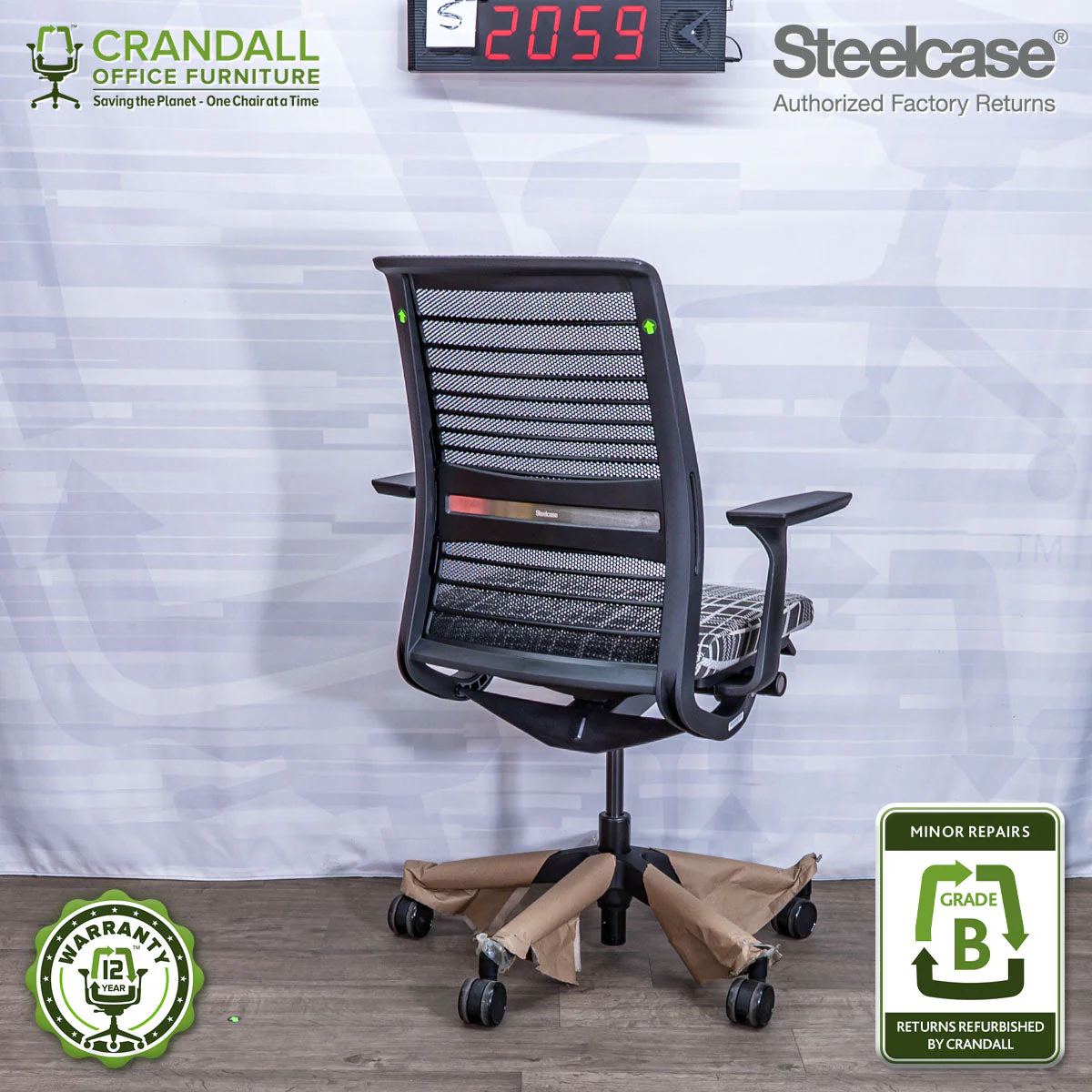 S-2059 - Steelcase V2 Think - Grade B - Image 2