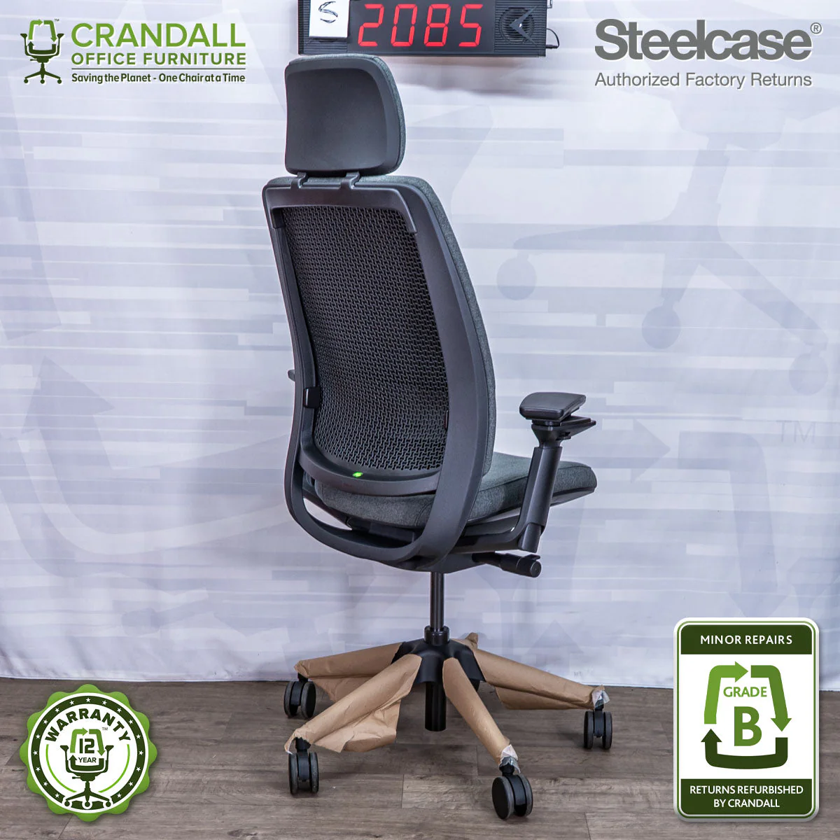 S-2085 - Steelcase Series 2 with Headrest - Grade B - Image 2