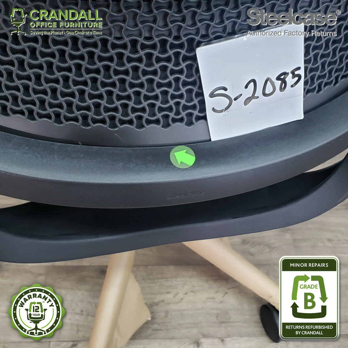 S-2085 - Steelcase Series 2 with Headrest - Grade B - Image 3