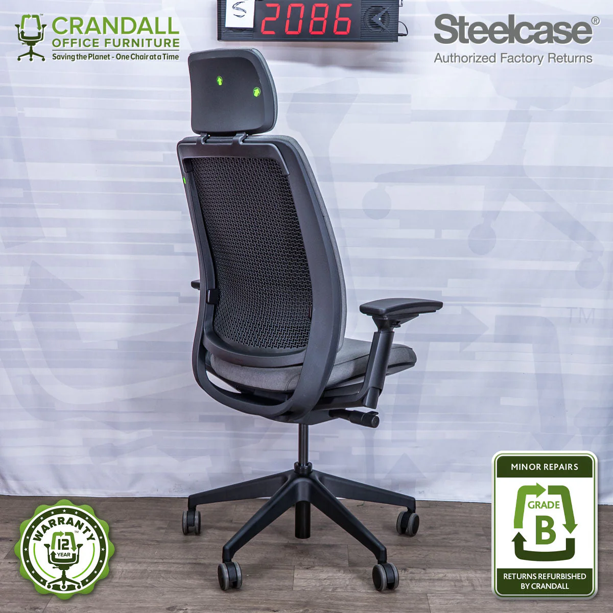 S-2086 - Steelcase Series 2 with Headrest - Grade B - Image 2