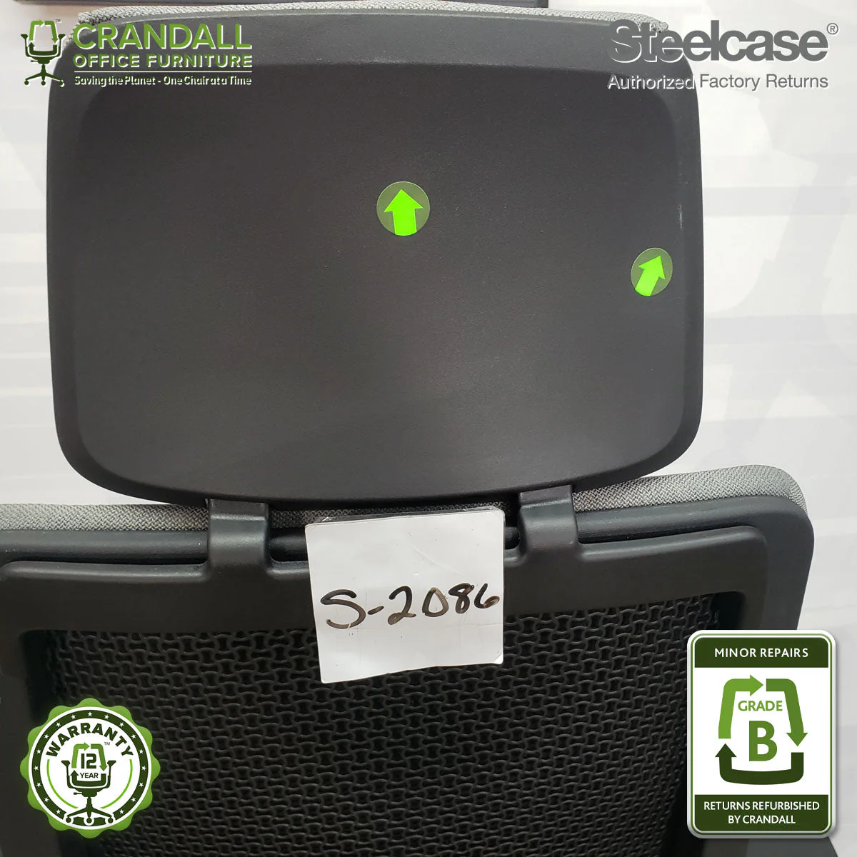 S-2086 - Steelcase Series 2 with Headrest - Grade B - Image 3