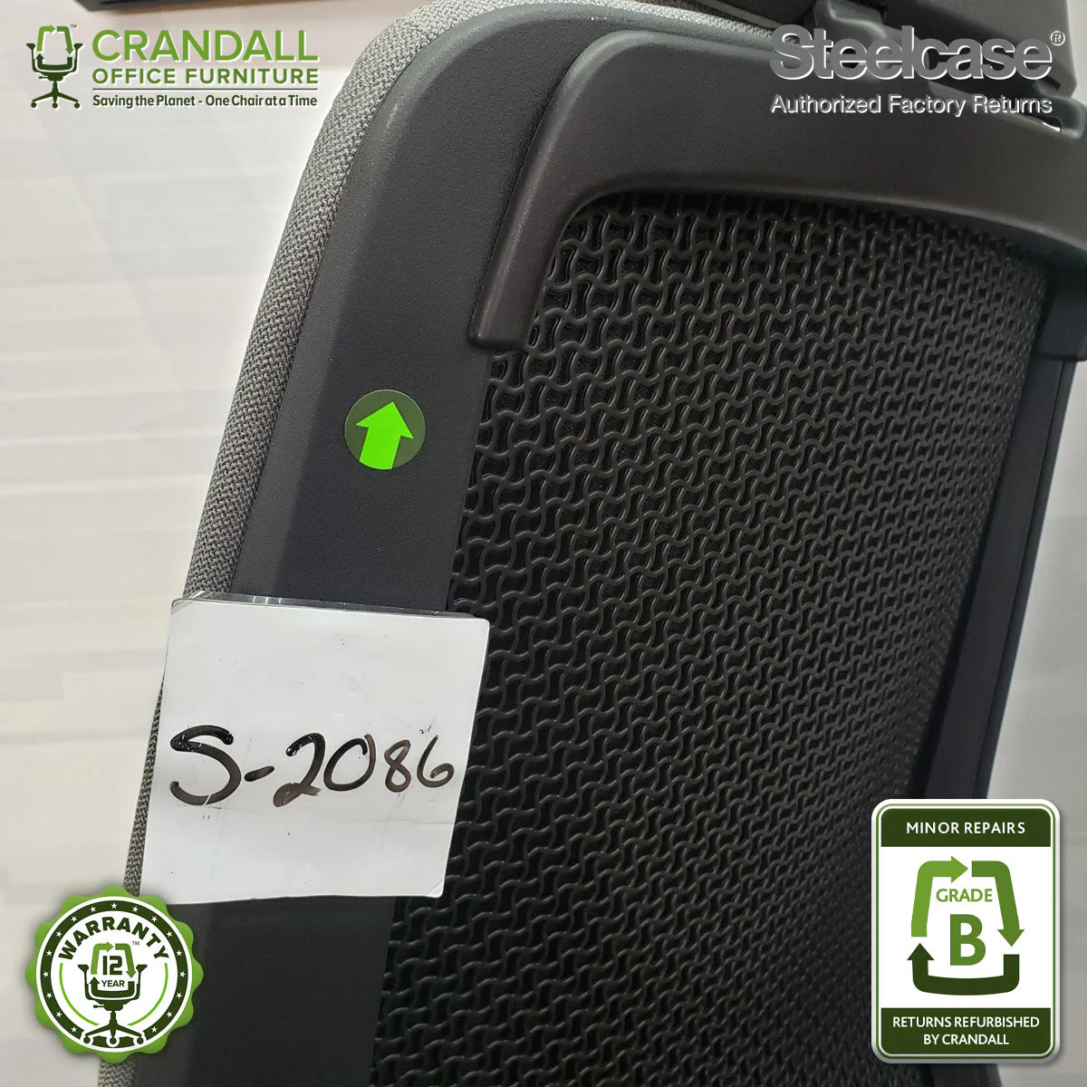S-2086 - Steelcase Series 2 with Headrest - Grade B - Image 4