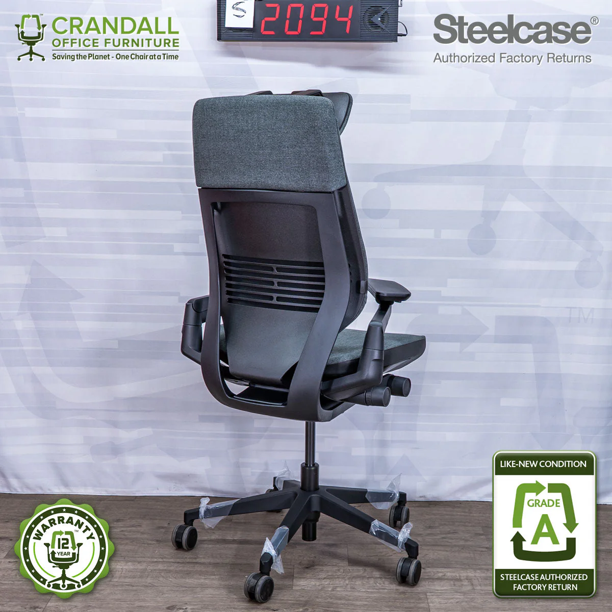 S-2094 - Steelcase Gesture with Headrest - Grade A - Image 2