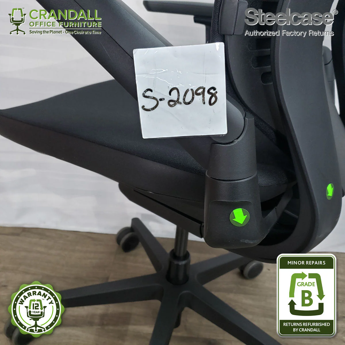 S-2098 - Steelcase Gesture with Headrest - Grade B - Image 4