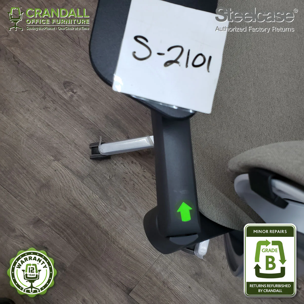 S-2101 - Steelcase Gesture with Headrest - Grade B - Image 3