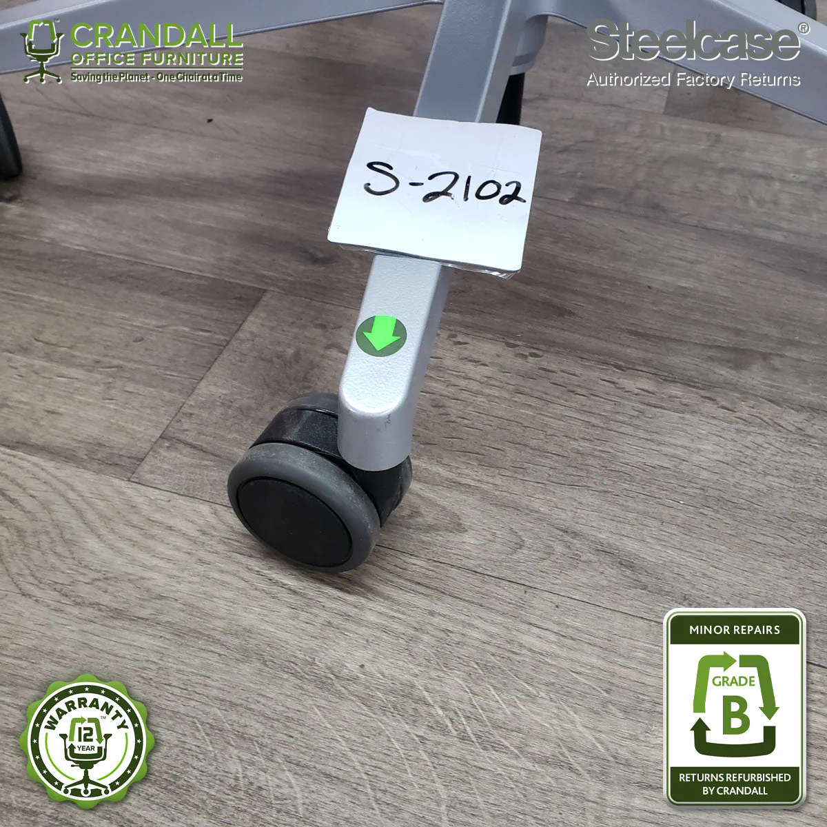 S-2102 - Steelcase Gesture with Headrest - Grade B - Image 3