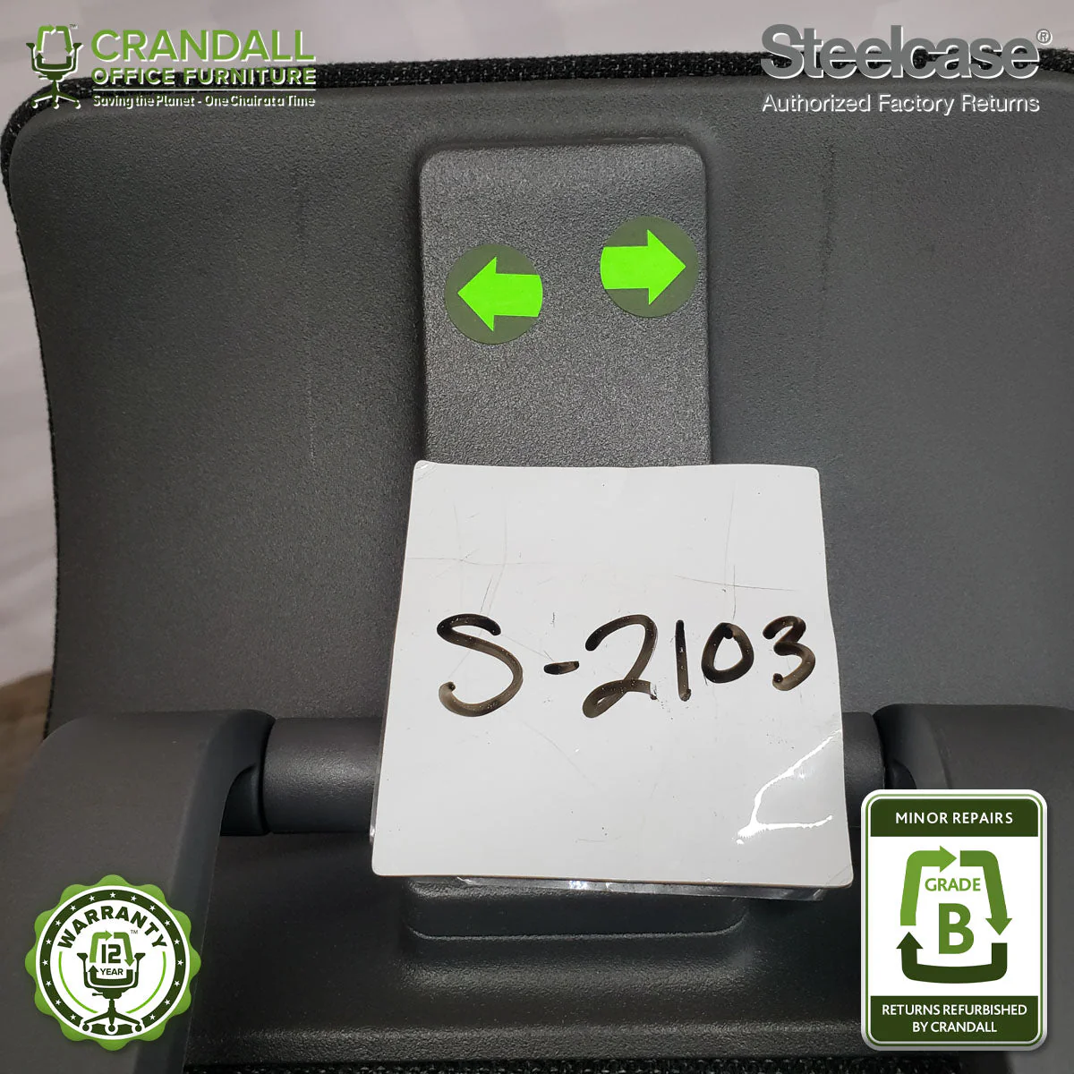 S-2103 - Steelcase Gesture with Headrest - Grade B - Image 3