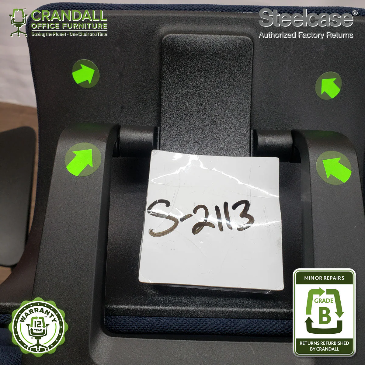 S-2113 - Steelcase Gesture with Headrest - Grade B - Image 3