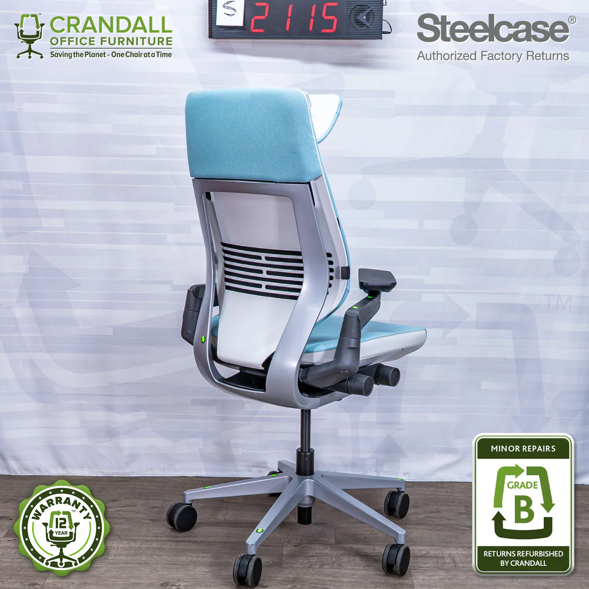 S-2115 - Steelcase Gesture with Headrest - Grade B - Image 2