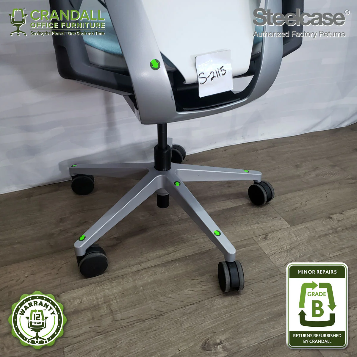 S-2115 - Steelcase Gesture with Headrest - Grade B - Image 3