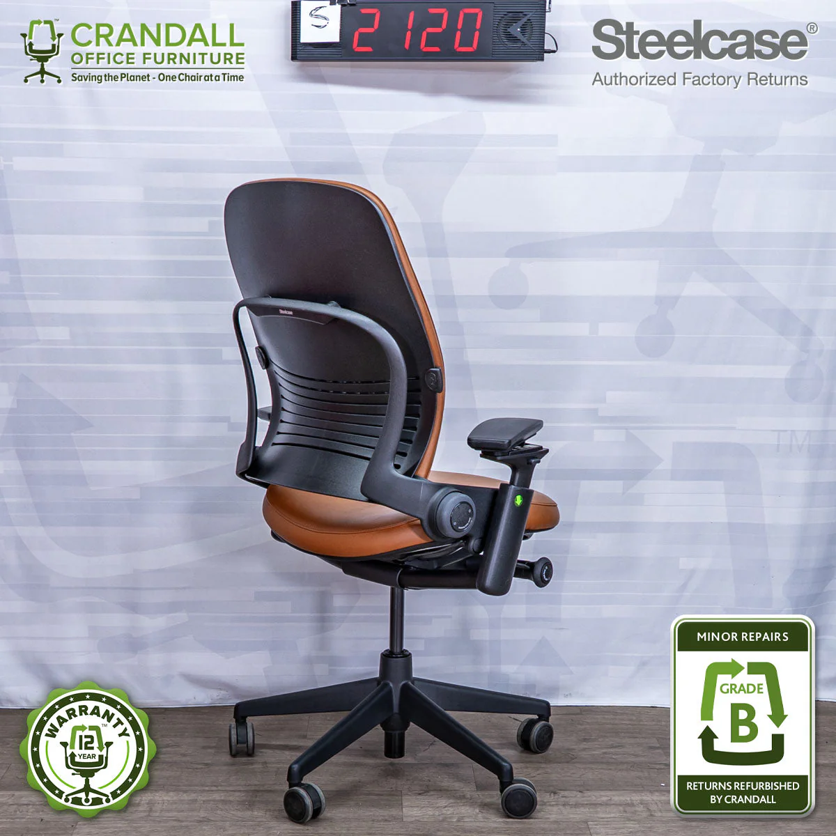S-2120 - Steelcase V2 Leap - Grade B - Image 2