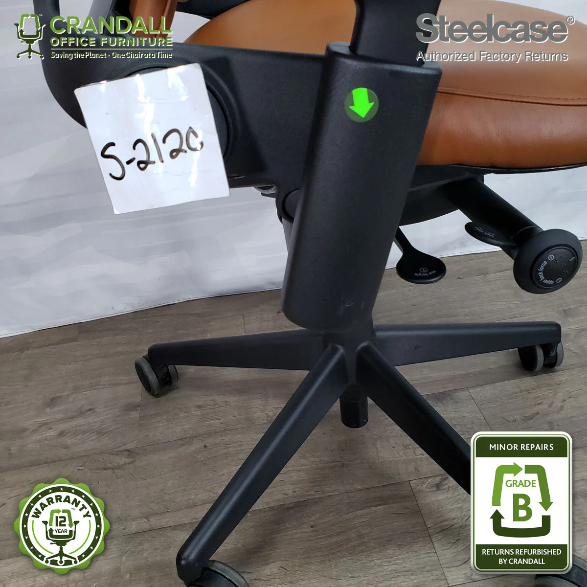 S-2120 - Steelcase V2 Leap - Grade B - Image 3