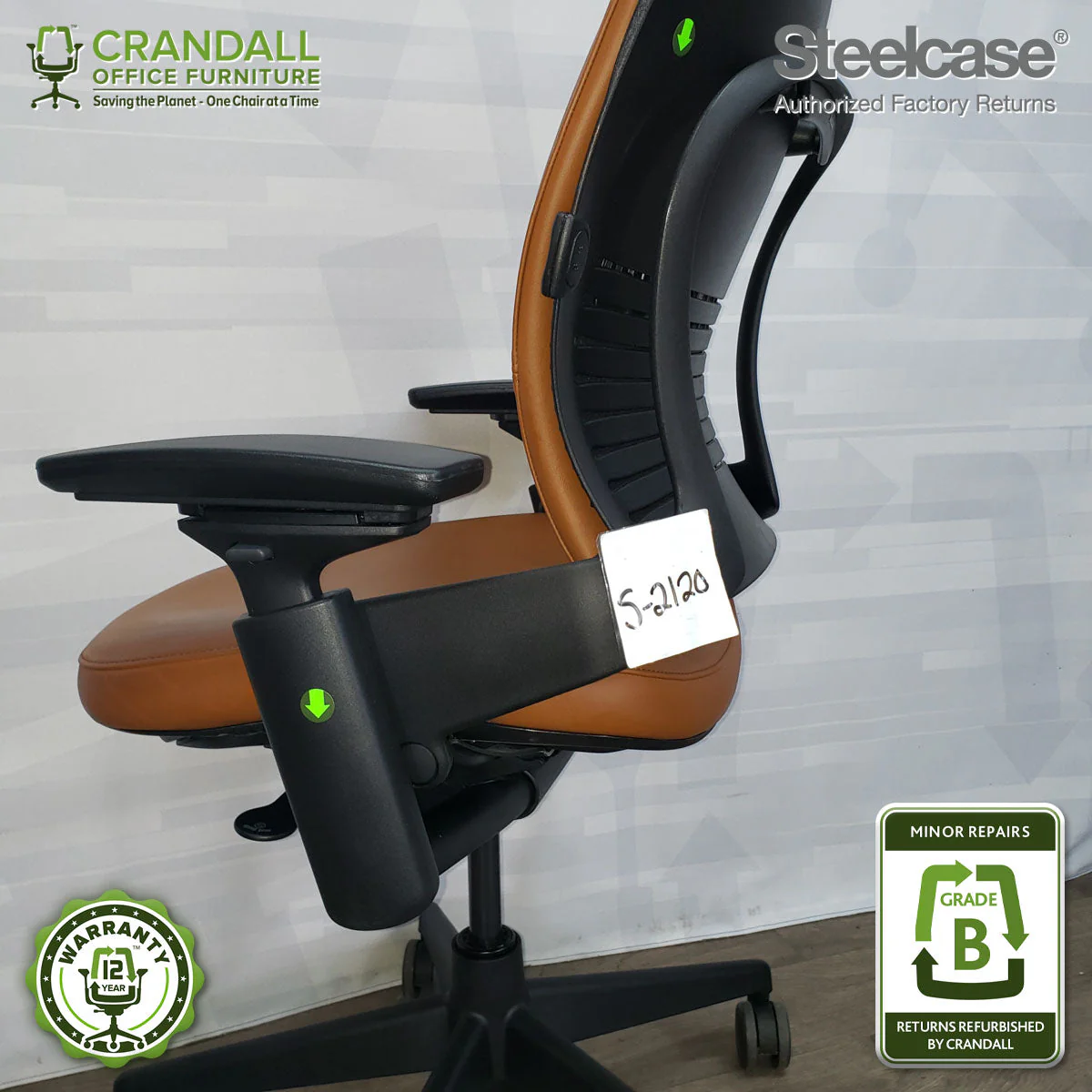 S-2120 - Steelcase V2 Leap - Grade B - Image 4
