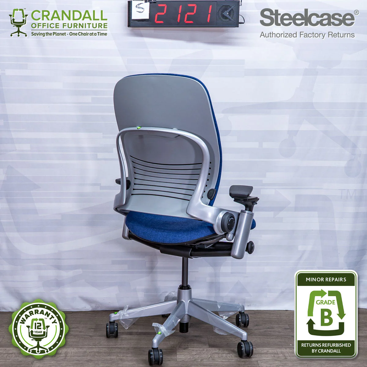 S-2121 - Steelcase V2 Leap - Grade B - Image 2