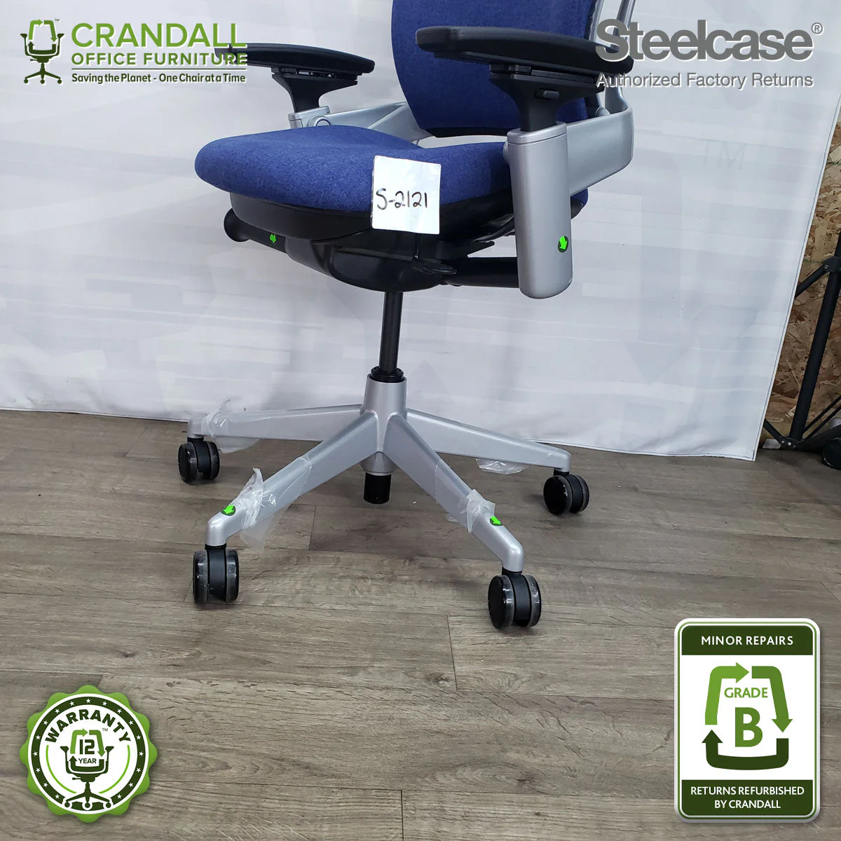 S-2121 - Steelcase V2 Leap - Grade B - Image 3