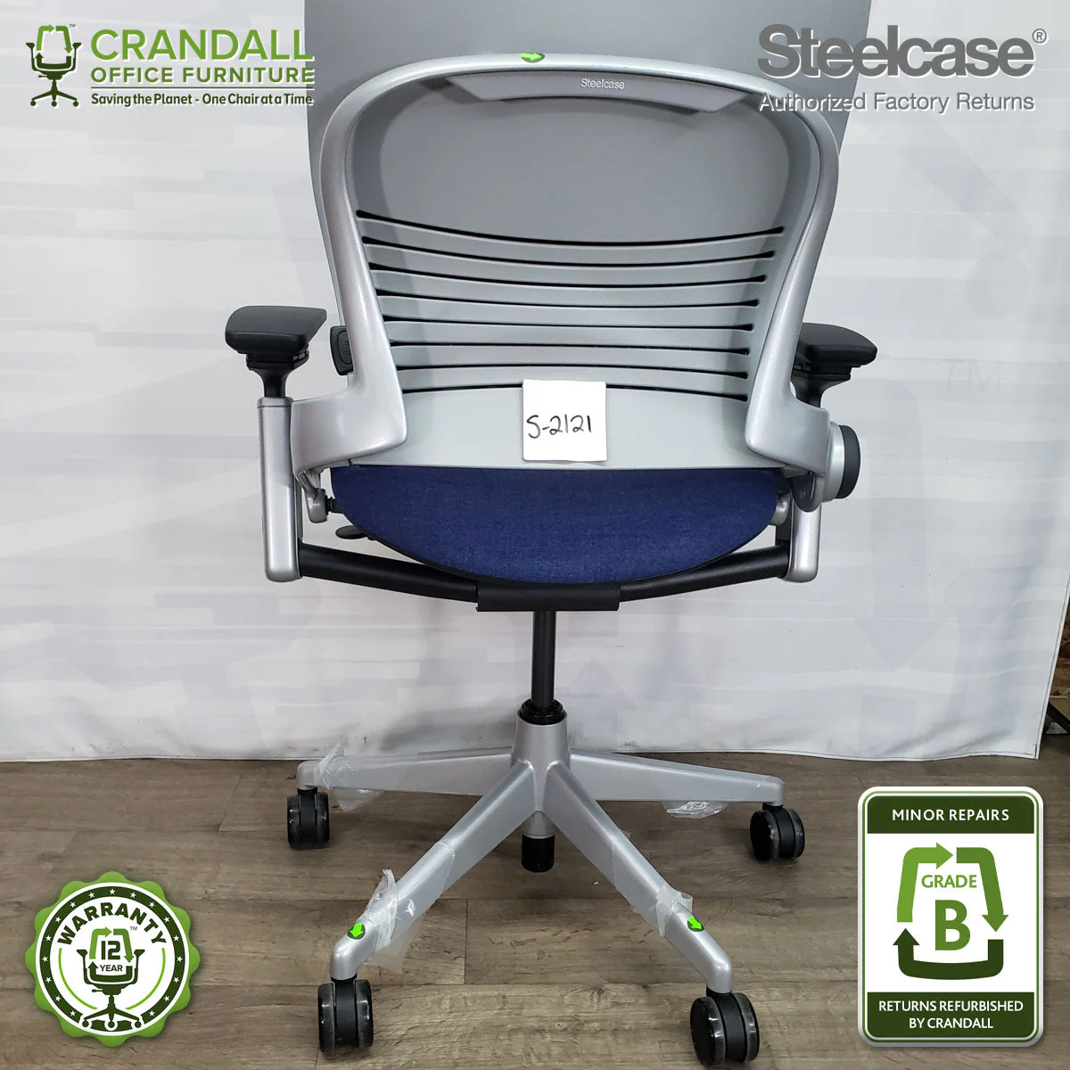 S-2121 - Steelcase V2 Leap - Grade B - Image 4
