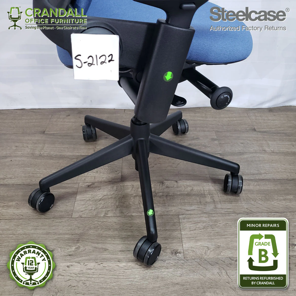 S-2122 - Steelcase V2 Leap - Grade B - Image 3