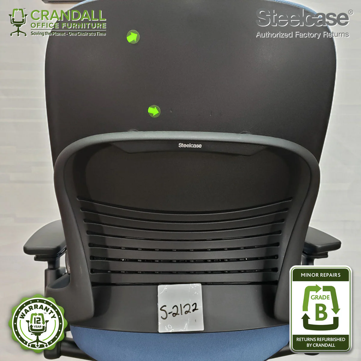 S-2122 - Steelcase V2 Leap - Grade B - Image 4