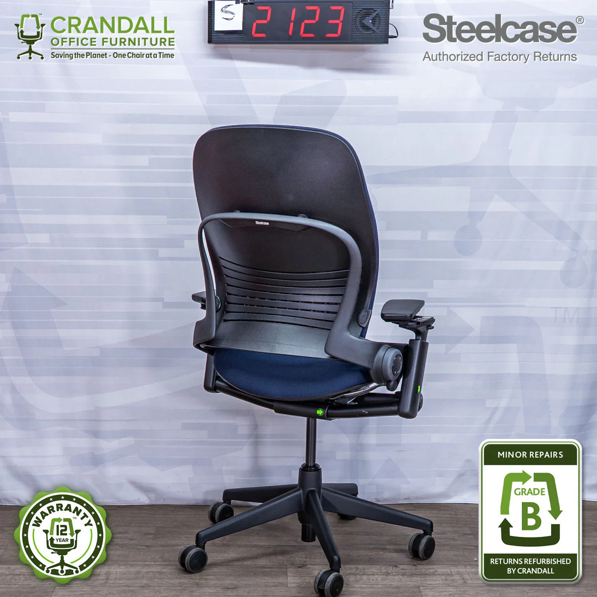 S-2123 - Steelcase V2 Leap - Grade B - Image 2