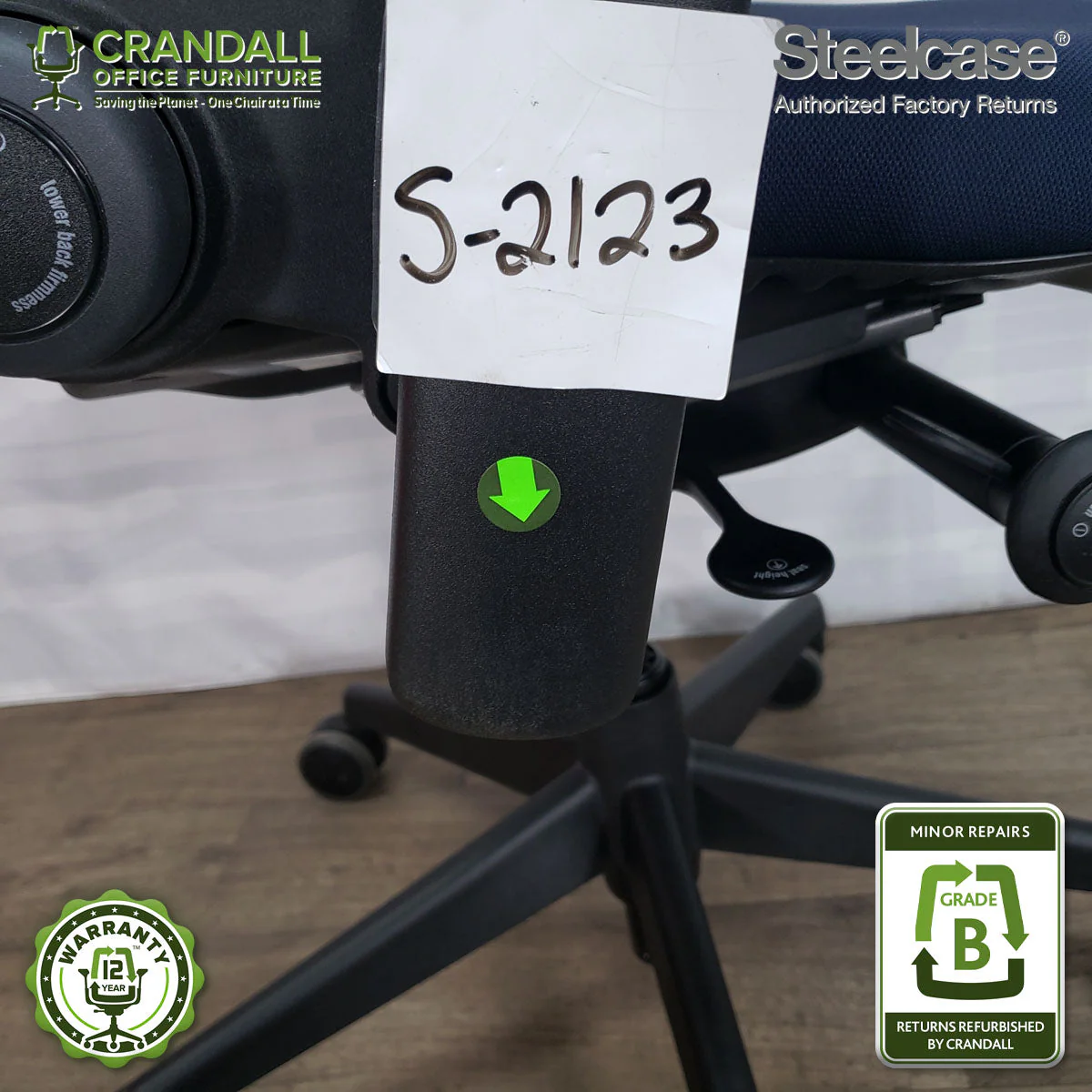 S-2123 - Steelcase V2 Leap - Grade B - Image 3