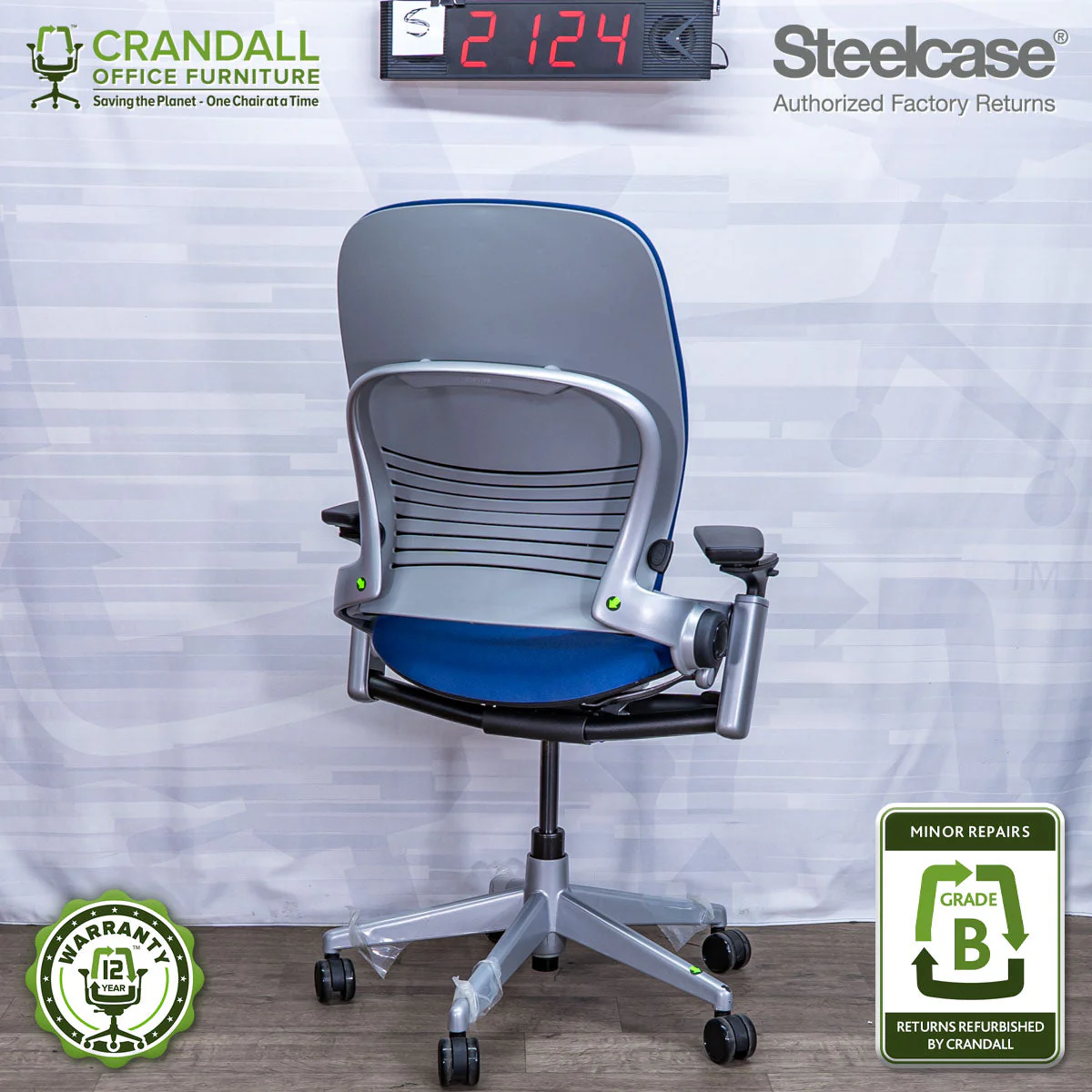 S-2124 - Steelcase V2 Leap - Grade B - Image 2
