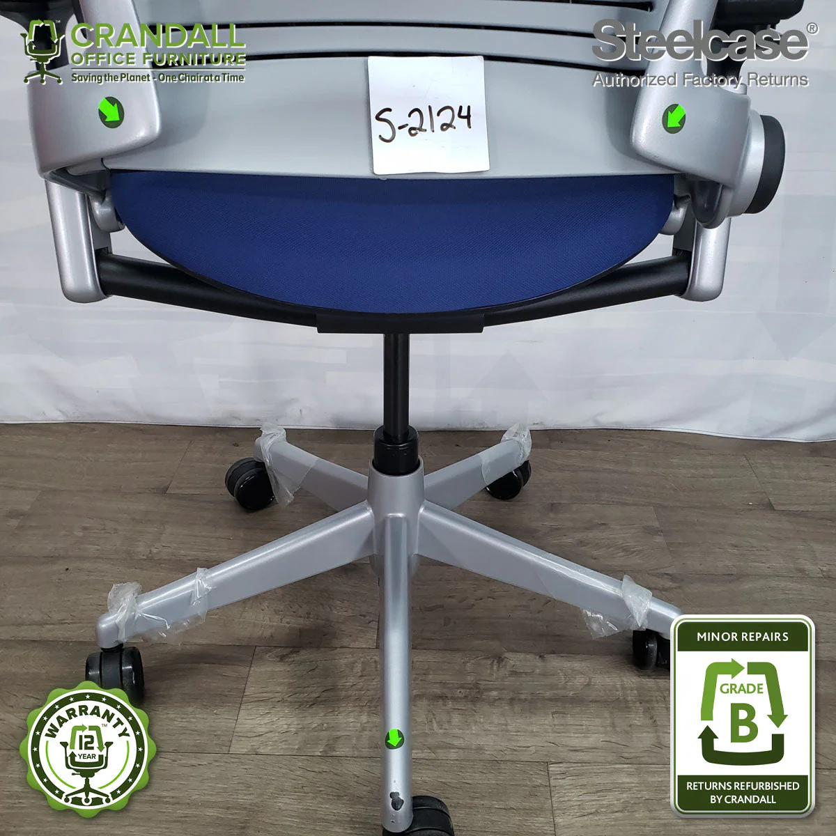 S-2124 - Steelcase V2 Leap - Grade B - Image 3