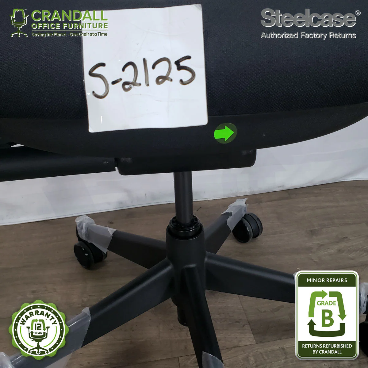 S-2125 - Steelcase V2 Leap - Grade B - Image 4