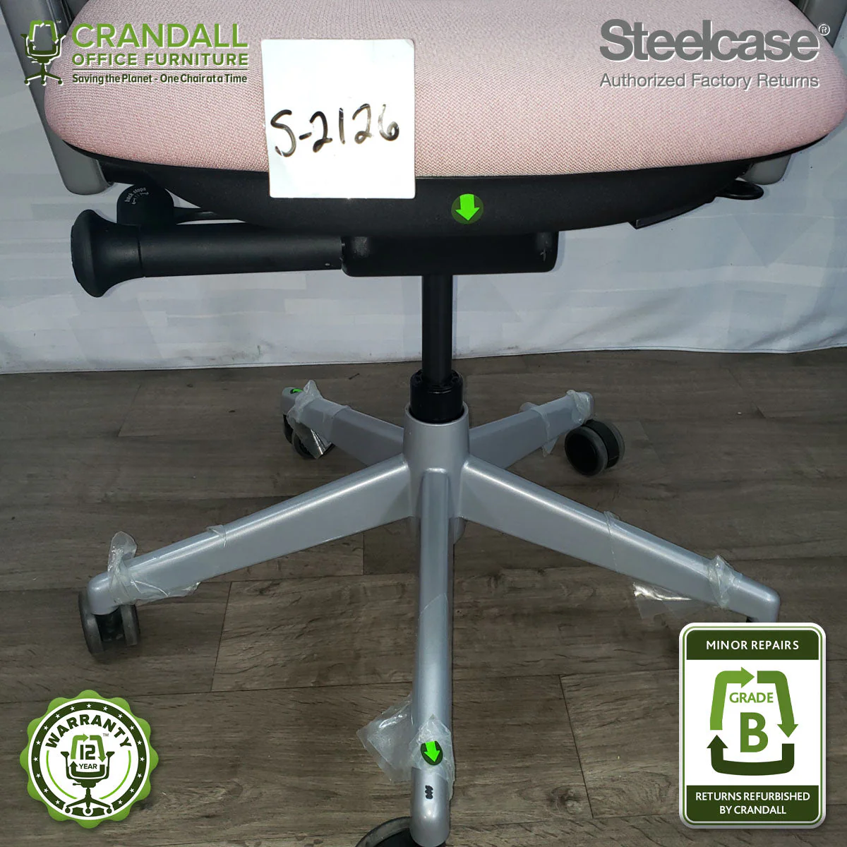 S-2126 - Steelcase V2 Leap - Grade B - Image 4