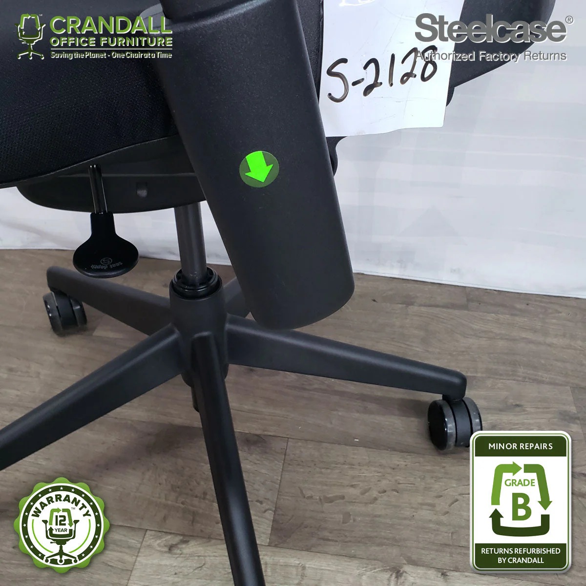 S-2128 - Steelcase V2 Leap - Grade B - Image 4