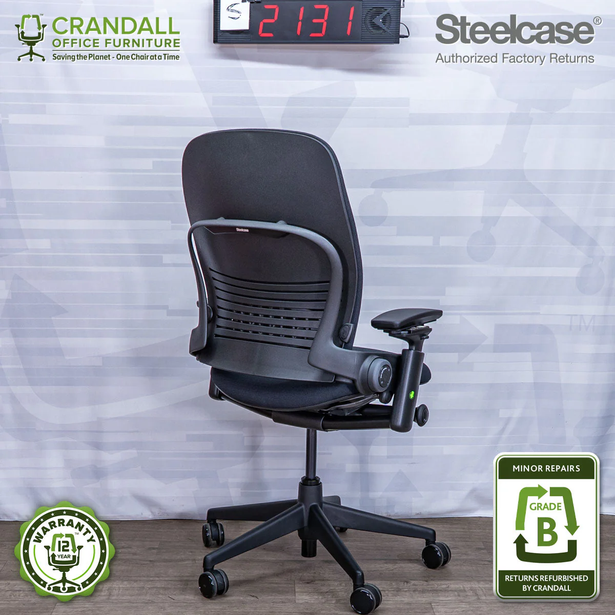 S-2131 - Steelcase V2 Leap - Grade B - Image 2