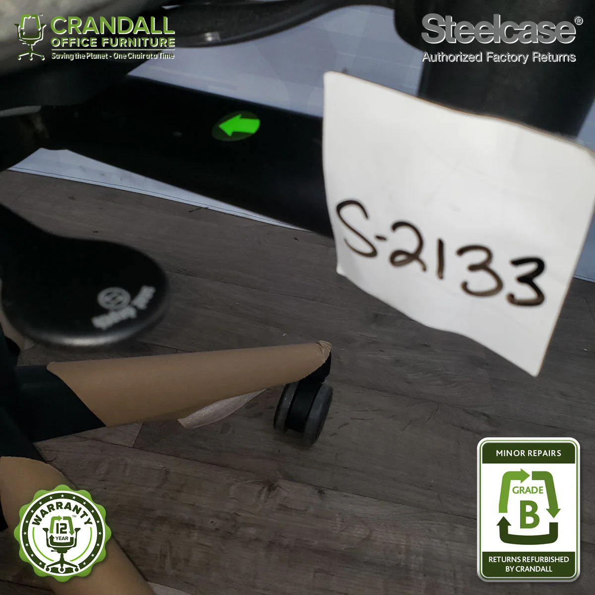 S-2133 - Steelcase V2 Leap - Grade B - Image 4