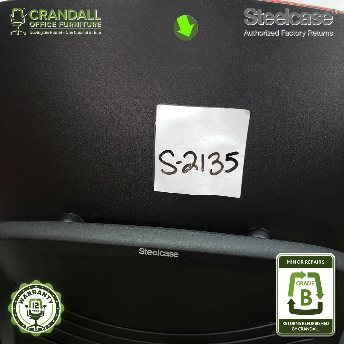S-2135 - Steelcase V2 Leap - Grade B - Image 4