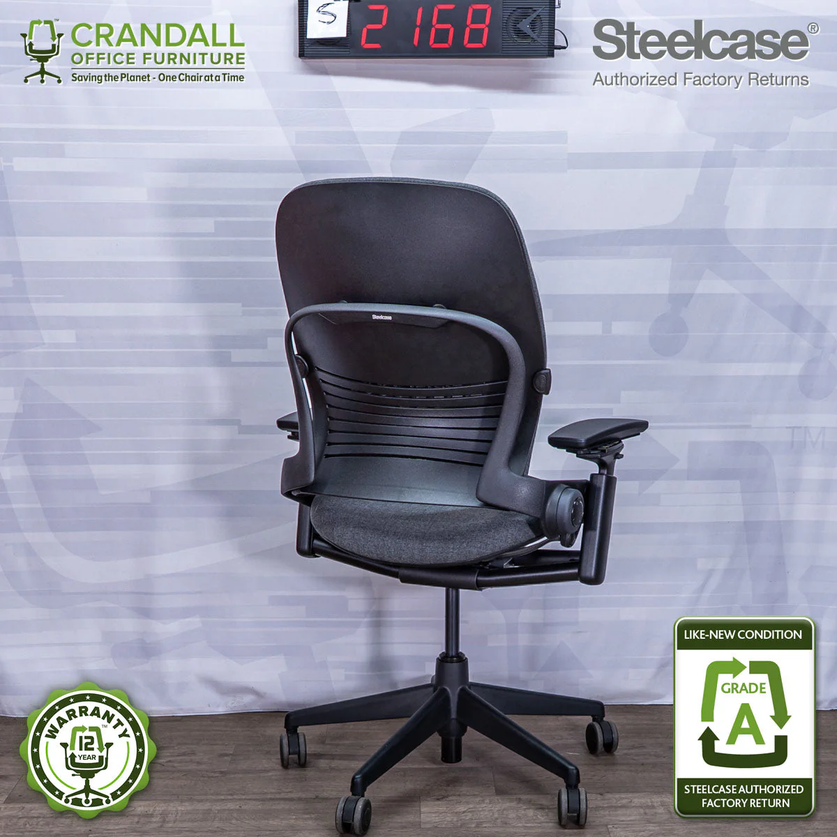 S-2168 - Steelcase V2 Leap - Grade A - Image 2