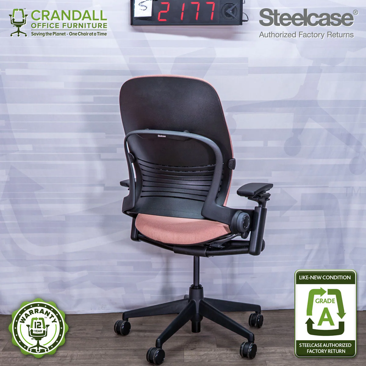 S-2177 - Steelcase V2 Leap - Grade A - Image 2