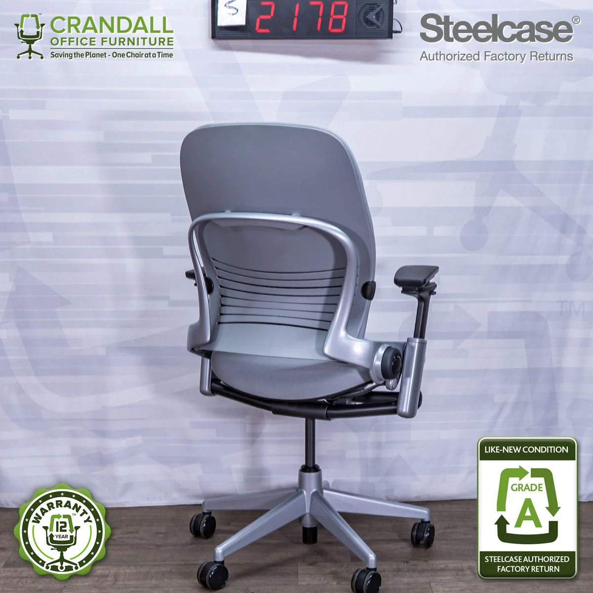 S-2178 - Steelcase V2 Leap - Grade A - Image 2